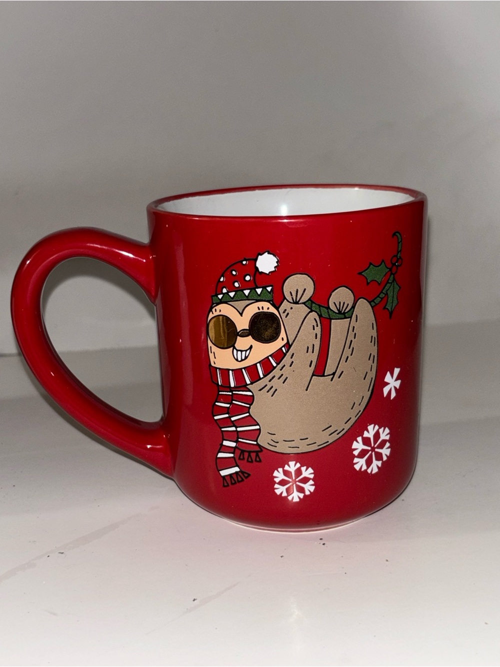 Sheffield Home Red Sloth Holiday Ceramic Mug